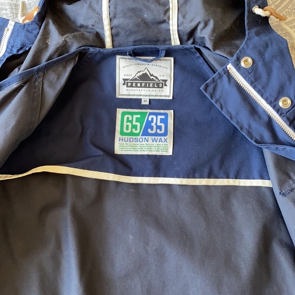 XS Navy Blue Penfield Hudson Wax Jacket - Picture 5 of 5